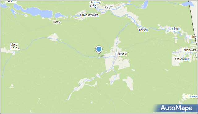 mapa Gajówka Osada Borek, Gajówka Osada Borek na mapie Targeo